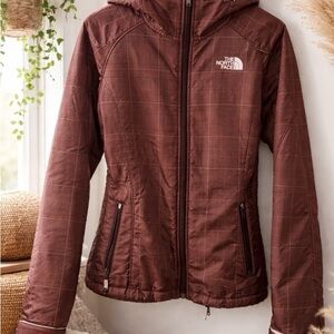 The North Face Spring Women's Rust Brown Hooded Puffer Jacket M